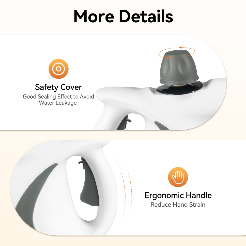 Handheld Steam Cleaner, Pressurized Multi-surface Natural Steam Cleaner