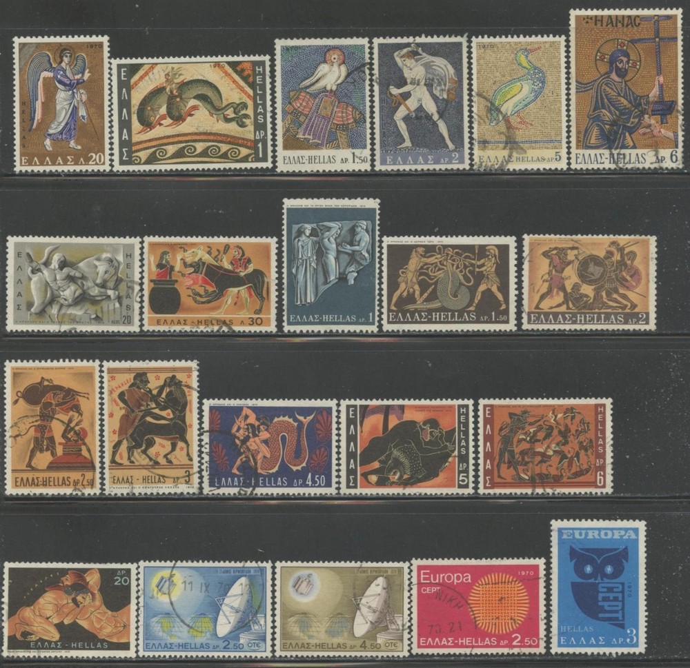 GREECE Sc#966-1004 1970 Year Complete with Nine Different Sets Used