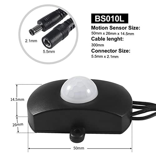 2PCS Mini Pir Motion Sensor Switch DC 5-24V Auto PIR Infrared Motion Sensor D...