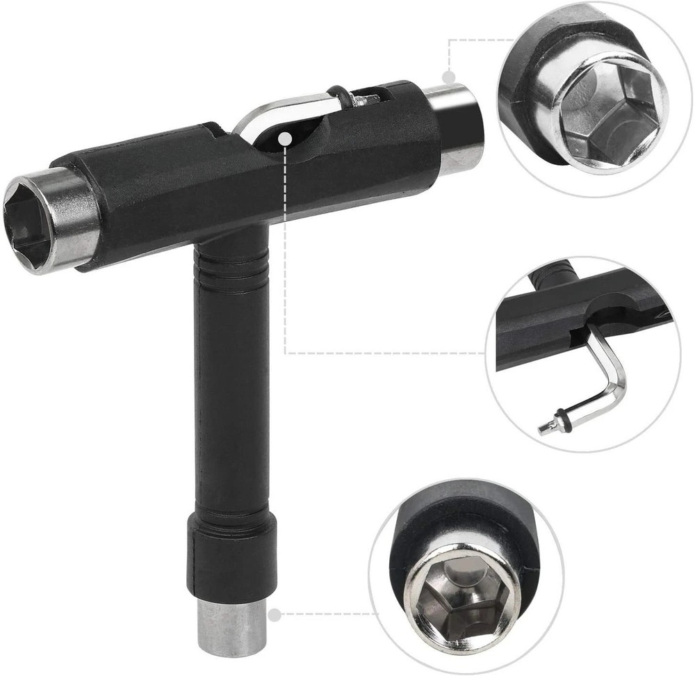 All-In-One Skate Muti-Function T-Tool key for Skateboard Roller Skate Adjustment