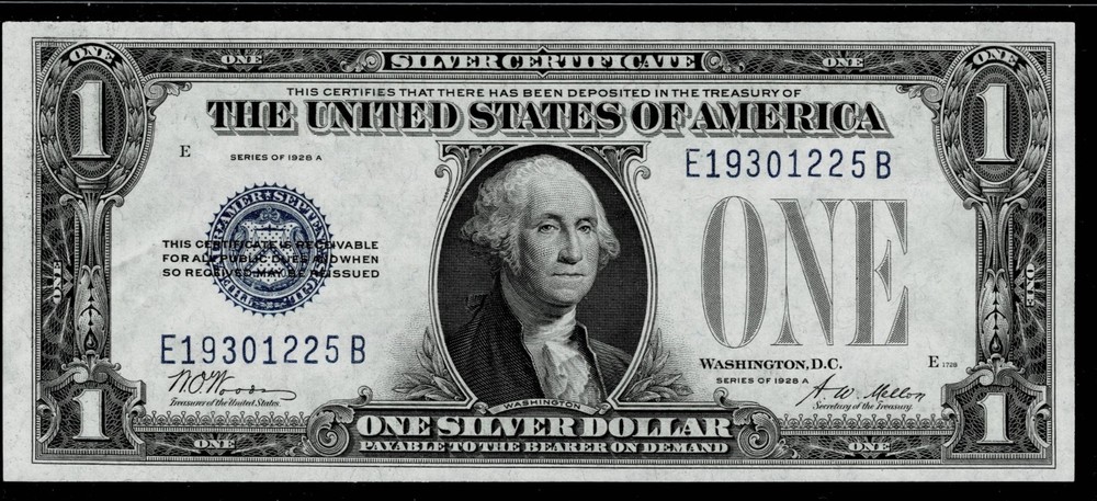 1928-A $1 SILVER CERTIFICATE NOTE~CRISP UNCIRCULATED