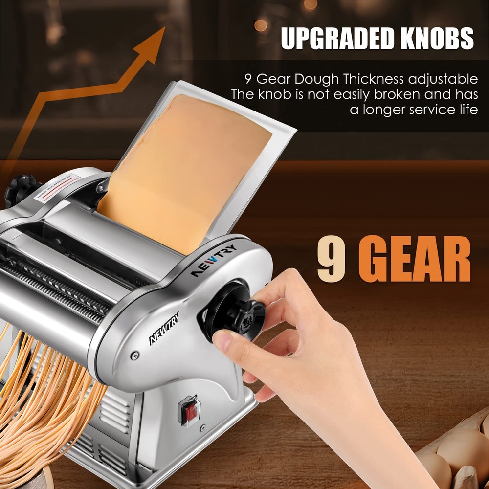 Electric Pasta Maker Noodle Maker Pasta Making Machine Dough Roller Cutter Th...