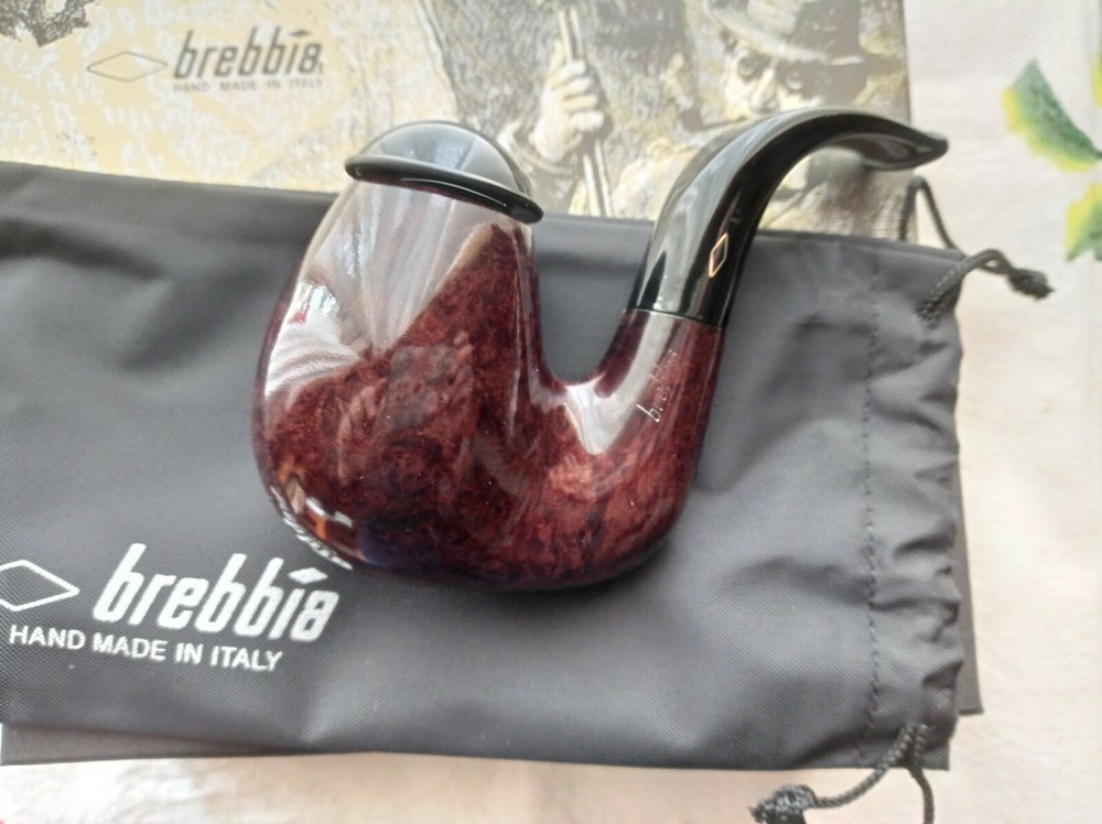 pipe Brebbia Egg Hat Walnut smooth briar handmade no filter gr.91 oz.3,2 new