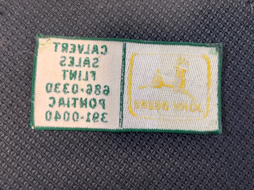 NOS JOHN DEERE GREEN PATCH FREE SHIPPING