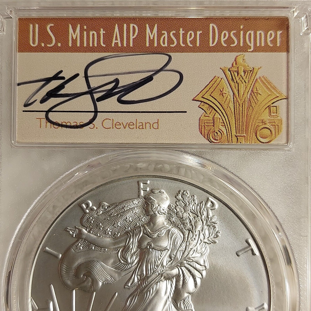 2018 W Eagle Burnished PCGS SP70 First Day Of Issue Thomas Cleveland Signed