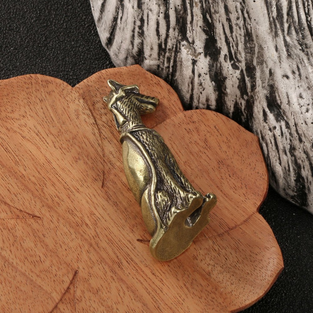 Solid Brass Doberman Figurine Small Statue Home Ornament Figurines Collectibles