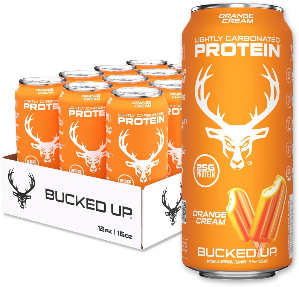 Bucked Up Lightly Carbonated Protein Soda | 25g Whey Isolate - Zero Sugar, Low