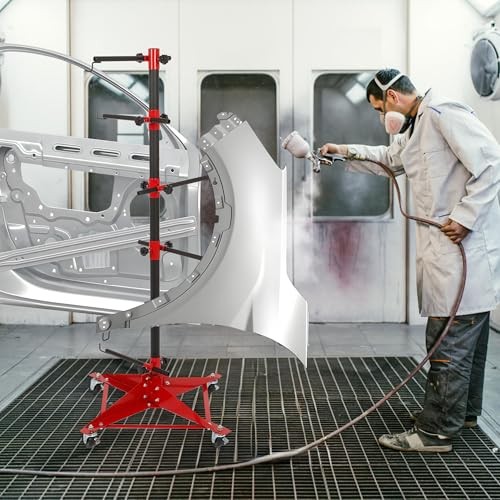 Panel Tree Automotive Paint Stand with 6 Hook Levers, 47 Inch Panel Holder
