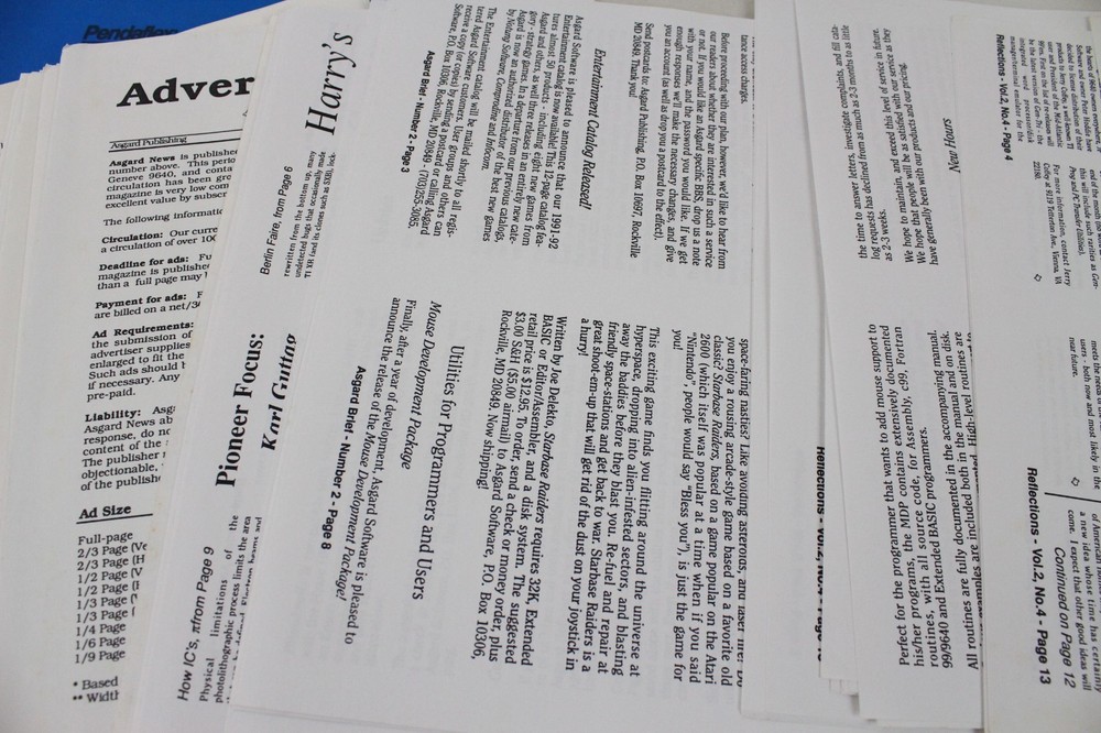 Vintage Computer Asgard News Software Original Program Layouts Magazine