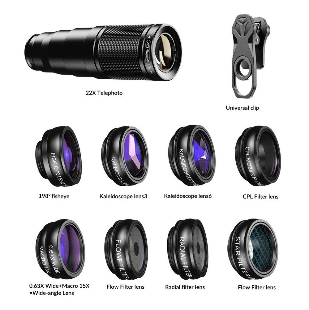10 in 1 Phone Lens Set for iPhone / Samsung / Google