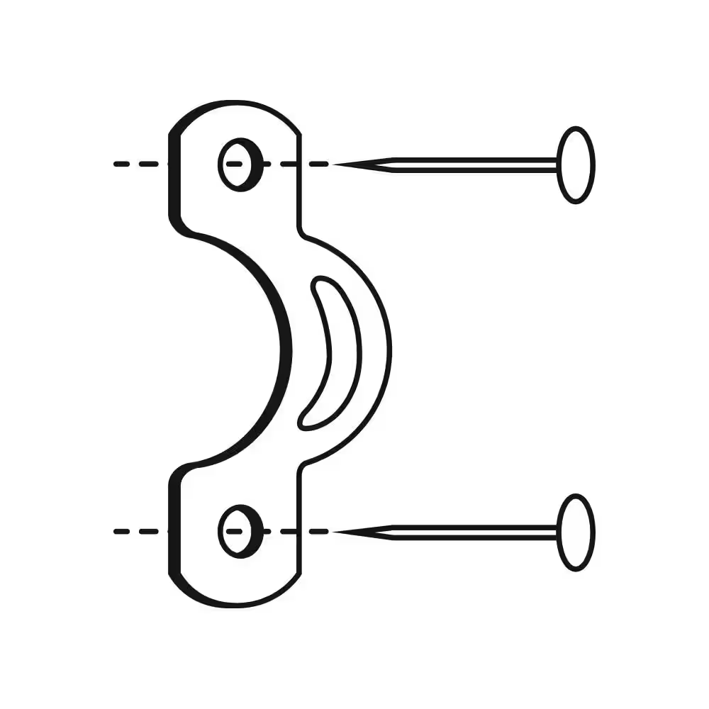 2 In. Galvanized 2-Hole Pipe Hanger Strap