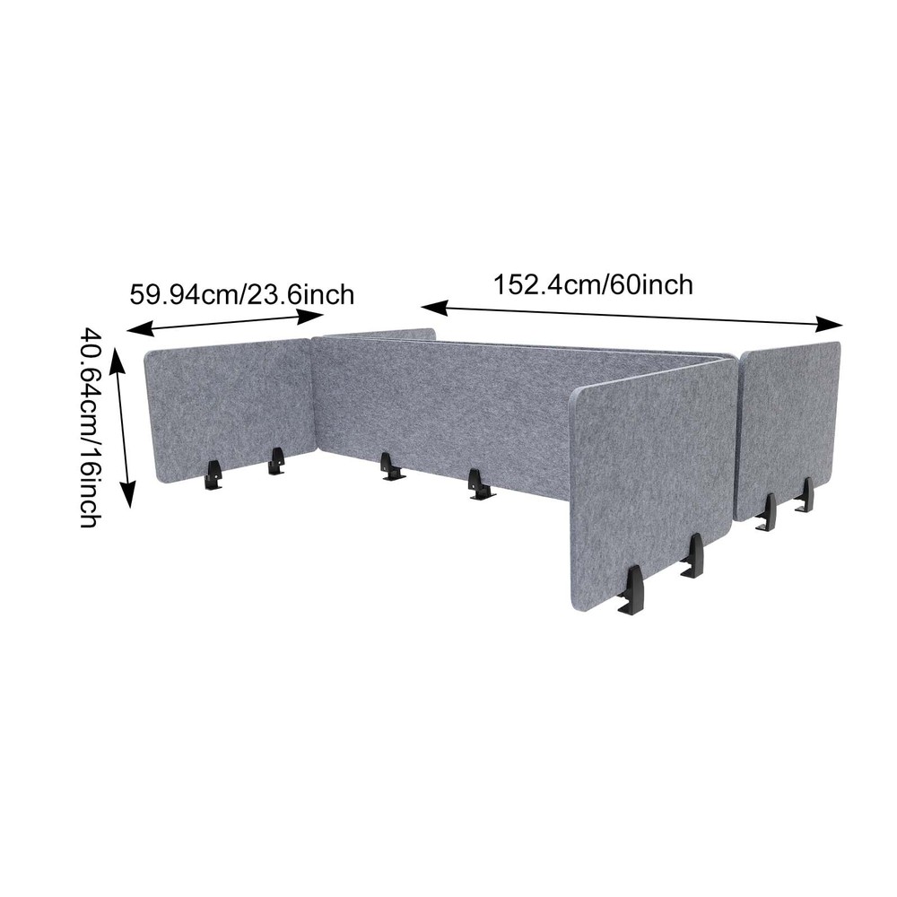 New Privacy Panels Desk Divider Desktop Mounting Reduce Noise & Visual Distract