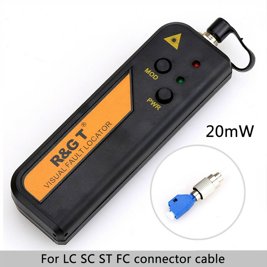 20mW Mini Light Source Fiber Optic Visual Fault Locator Cable Tester + Adapter