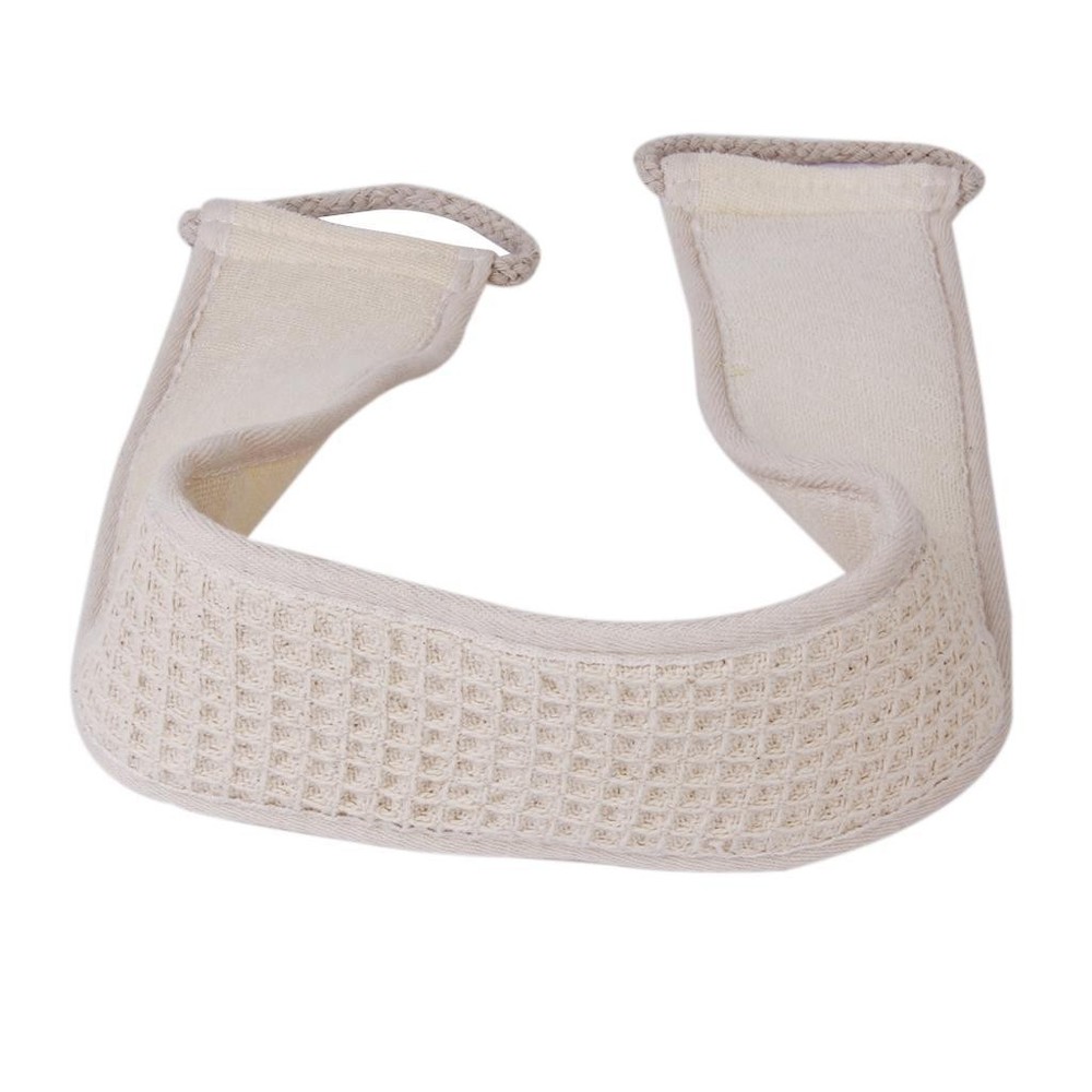 Bath Terry Fabric Back Strap Shower Sponge Washer Towel