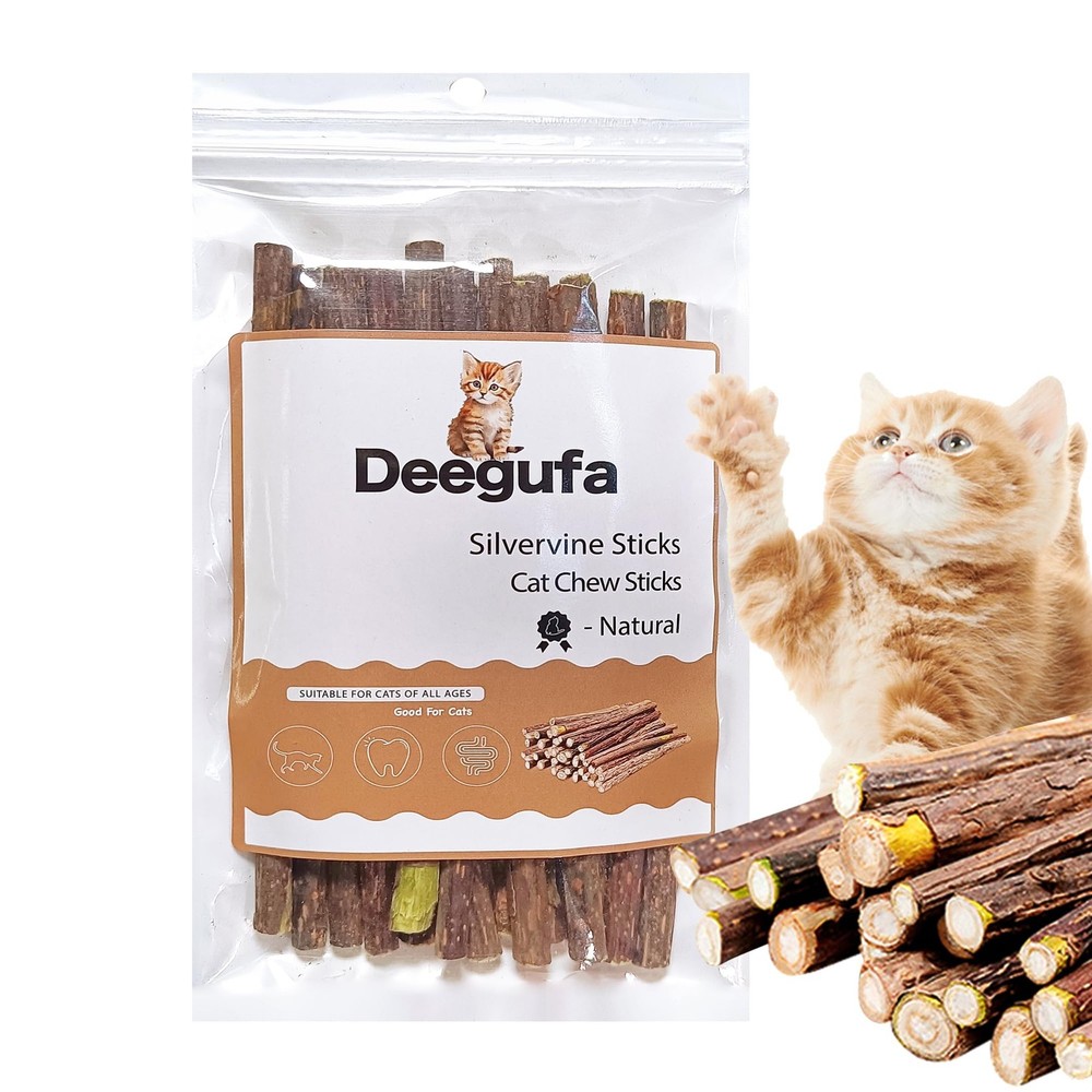 Deegufa [ 15pcs Silvervine Sticks for 15 PCS, Cat Chew