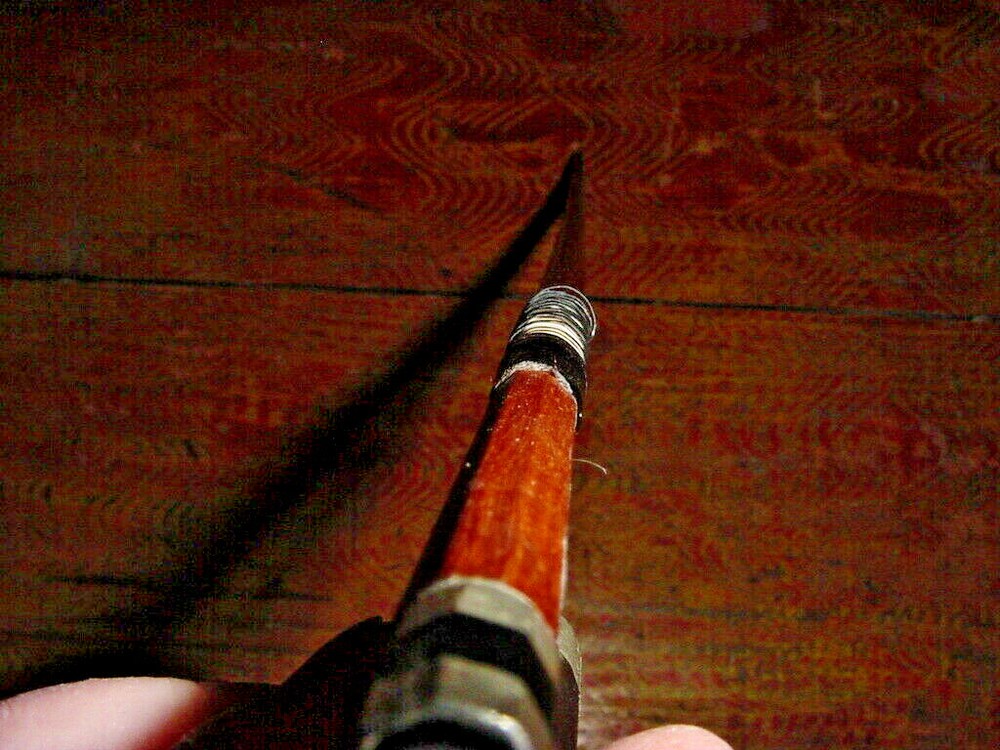 VINTAGE OCTAGONAL VIOLIN BOW MARKED GERMANY 24 1/2" / 50G , EBONY FROG