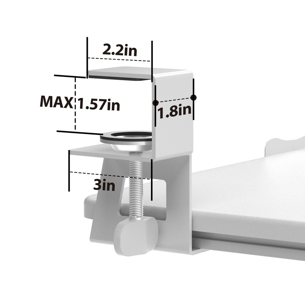 BONTEC Keyboard Tray Under Desk Pull Out Keyboard & Mouse Tray with C-clamp 2...