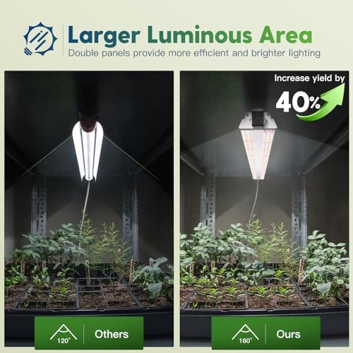 1 Pack 4ft LED Grow Light, 60W (350W Equivalent), Sunlike Full 4FT - 1 Pack