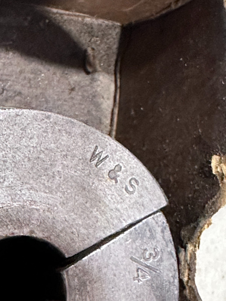 W&S S30 Collet Pad 3/4" - Note damage to one segment