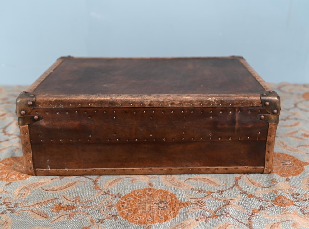 Leather Case Luggage Trunk Coffee Table Box Interior