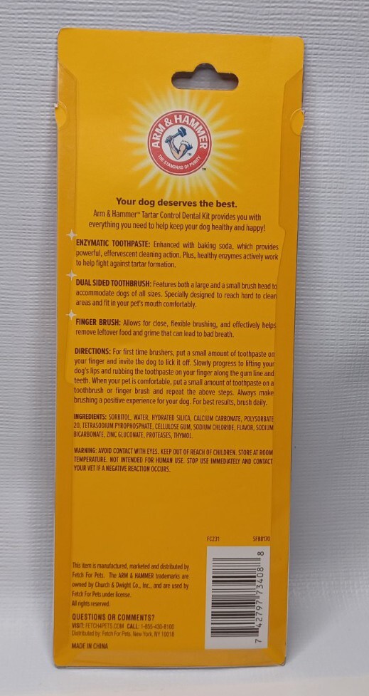 Arm & Hammer Dental Kit For Dogs Tartar Control Toothpaste