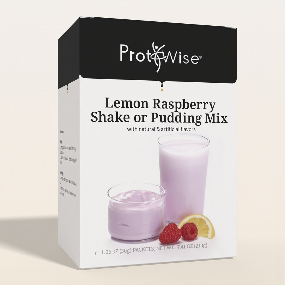 ProtiWise Lemon Raspberry Protein Shake or Pudding 7 Packets High Protein Diet
