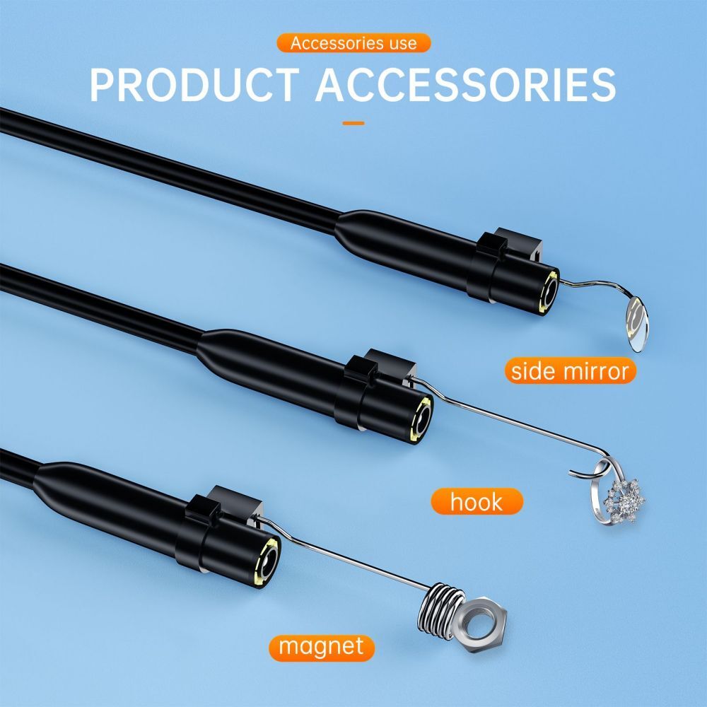 1/2/3/5M Endoscope Android iPhone Type-C Borescope Waterproof Inspection Camera
