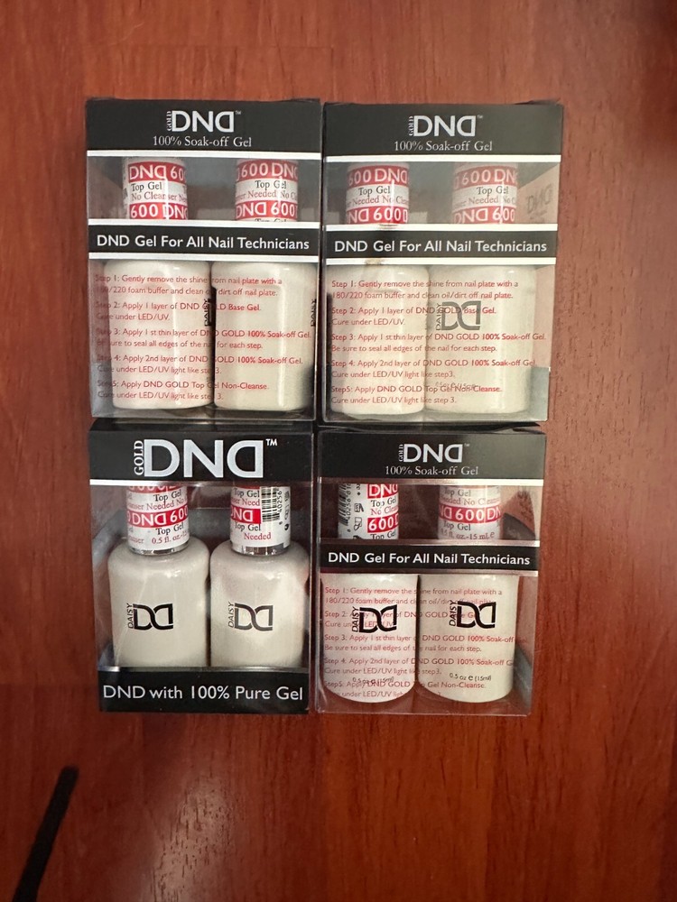 DND No Wipe Top Coat 600  - 0.5 oz -  Bundle 8 pcs