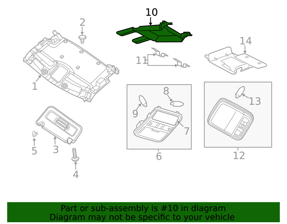 Genuine Nissan Reading Light Bracket 26438-9JK0A