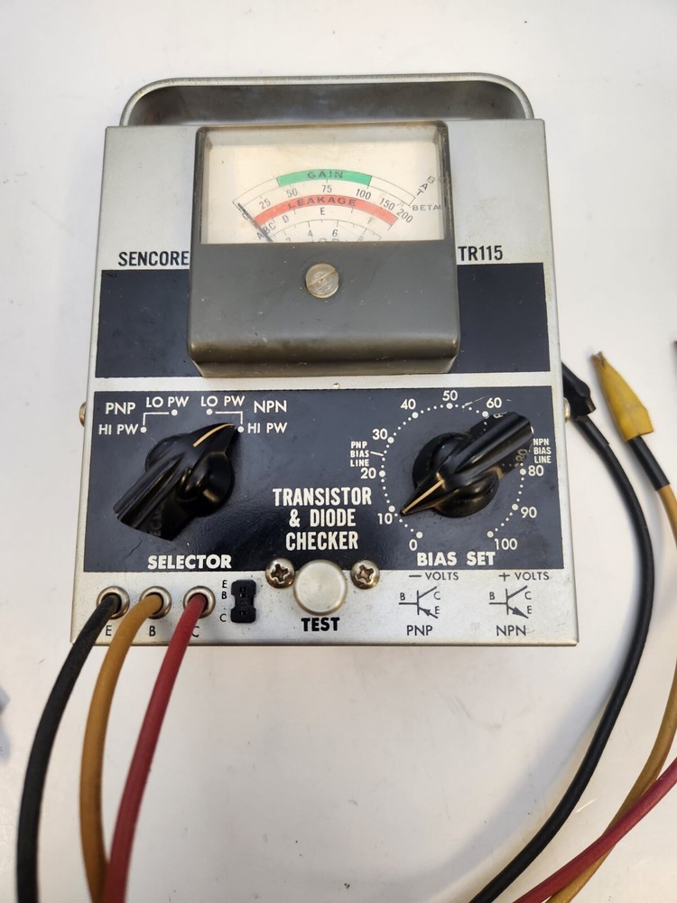 Sencore TR115 Transistor & Diode Checker  Bench Tested !! Instruction Sheets !