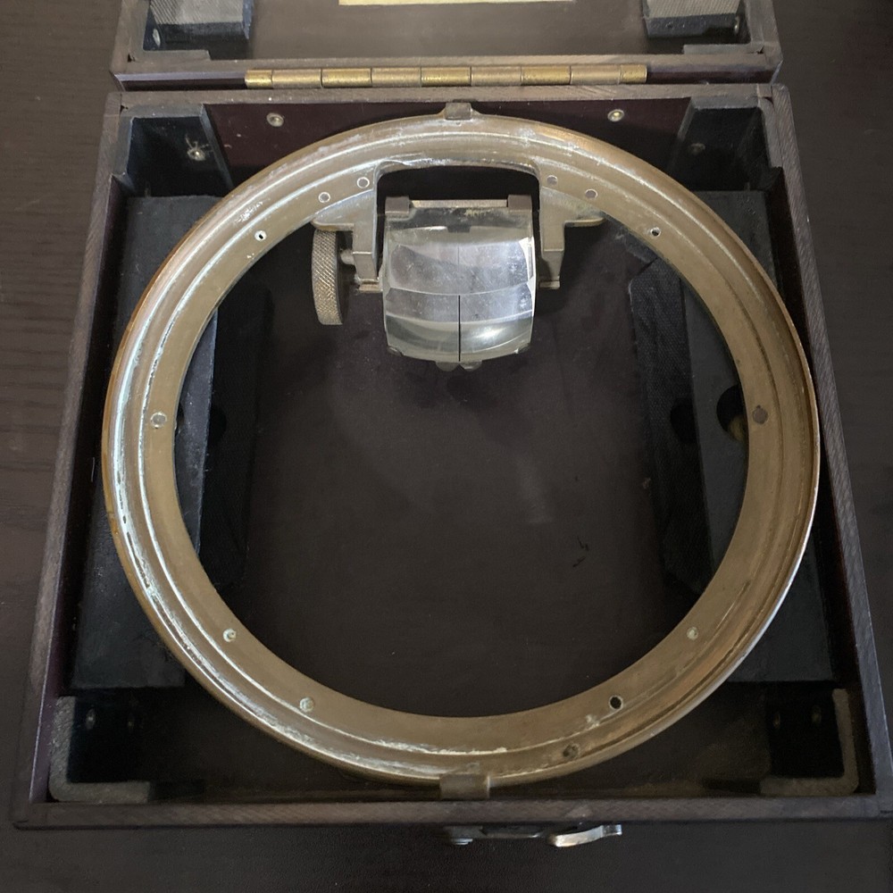 Royal Navy Azimuth Circle Pattern 1152 With Wooden Case Instructions