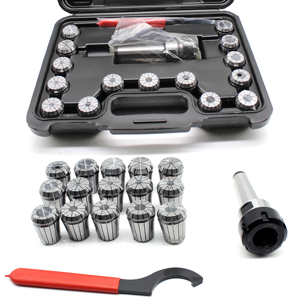 ER32 Collet Set MT3 Shank Chuck & Spanner+Box For Milling Machine High Precision
