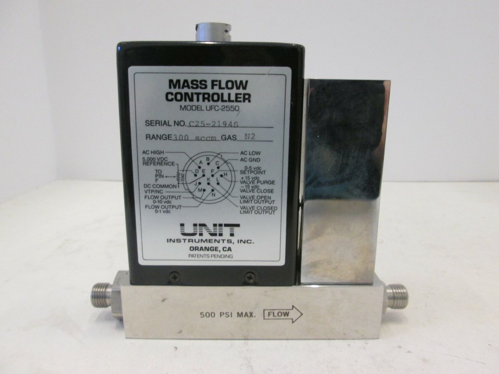Unit UFC-2550, Mass Flow Controller MFC, N2, 300 SCCM, Used