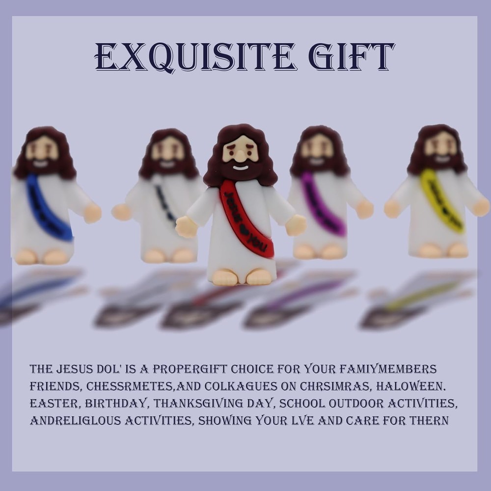 Little Jesus Figures, Mini Figurines in Bulk, Multicolor Tiny 20