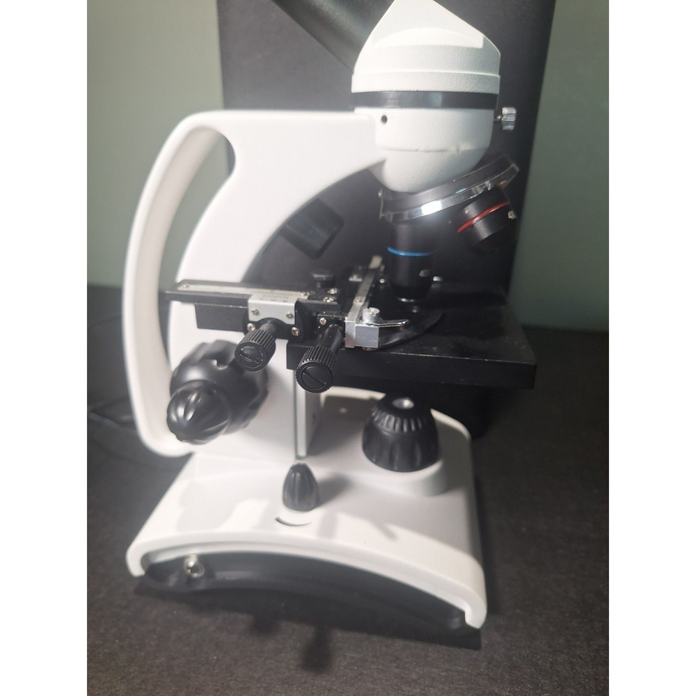 40x-400x Dual LED Compound Microscope Mechanical Stage w/ Case & Phone Mount