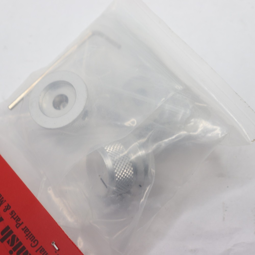 (2-Pk) Dopro Potentiometer Pot Control Knobs Aluminium Silver