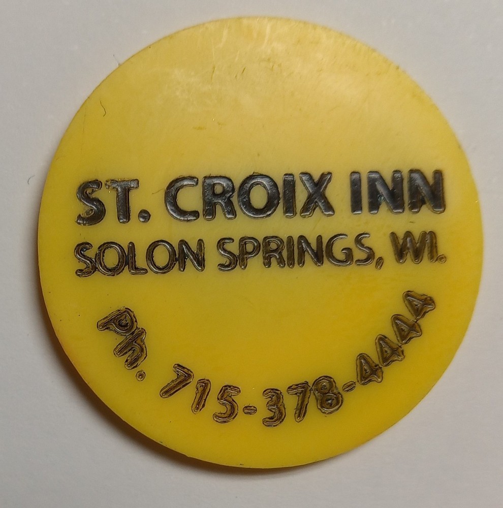 Plastic Trade Token Solon Springs Wisconsin