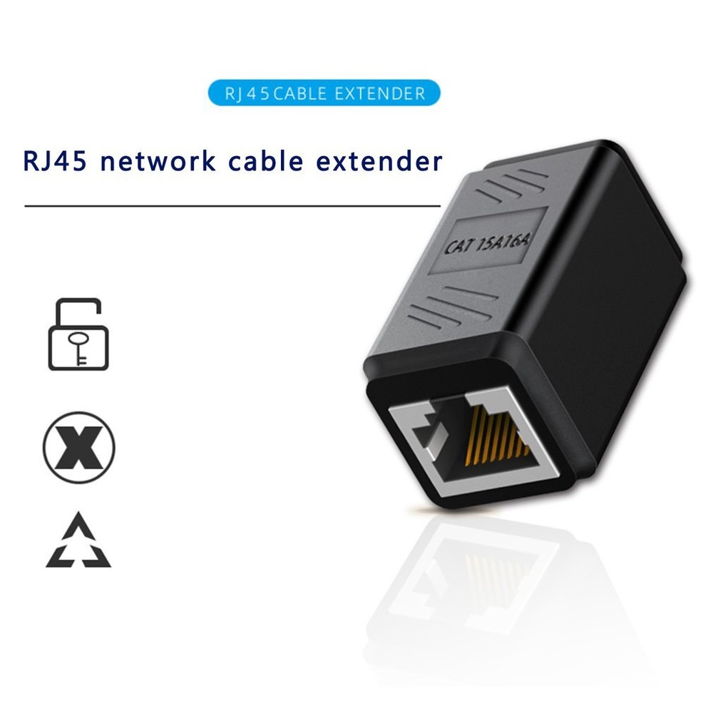 1-5PACK RJ45 Inline Coupler Cat6/Cat5e Ethernet Network Cable Extender Connector