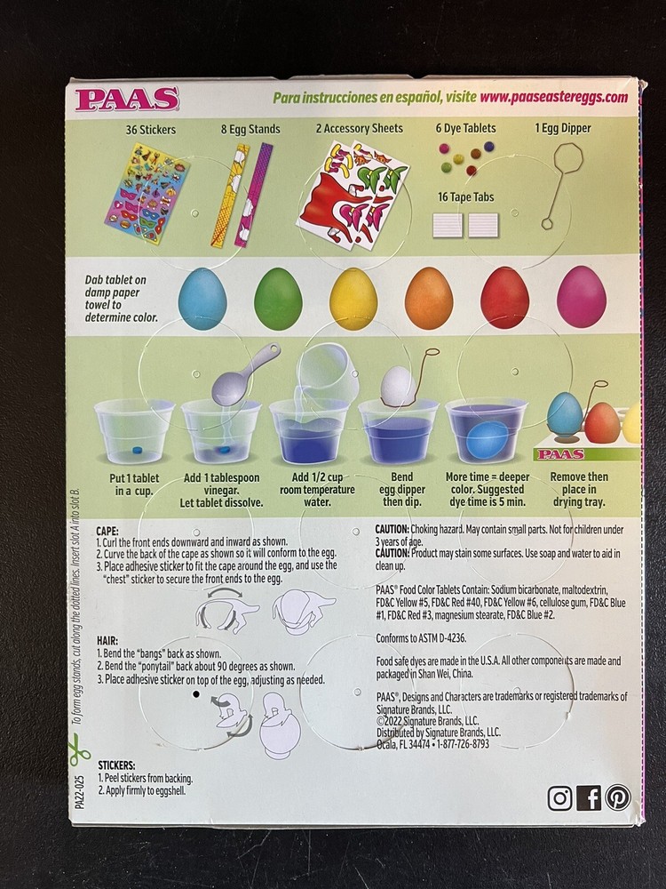 PAAS Superheroes Egg Decorating Coloring Kit