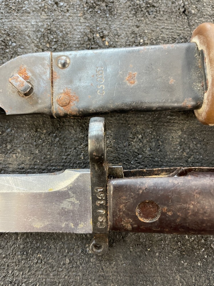 Romanian Type 2 Bayonet W/Matching # Scabbard