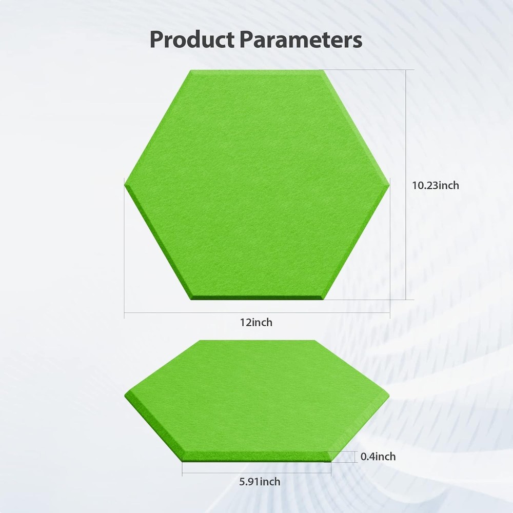 Eco-Friendly 12 Pack Hexagon Soundproof Panels - Perfect for Studios & Homes