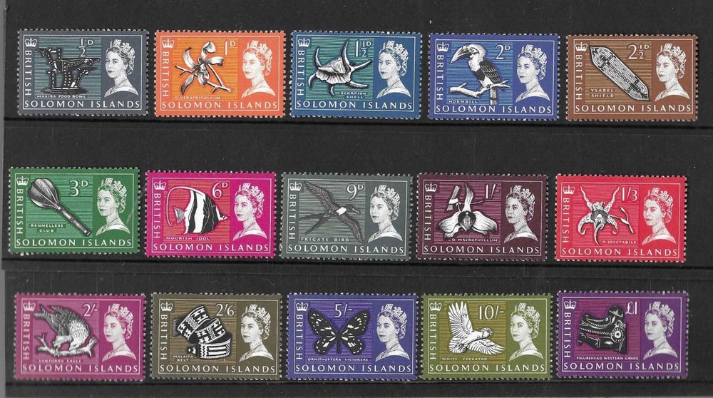 Solomon Islands 1965 MM Definitives sg 112/26