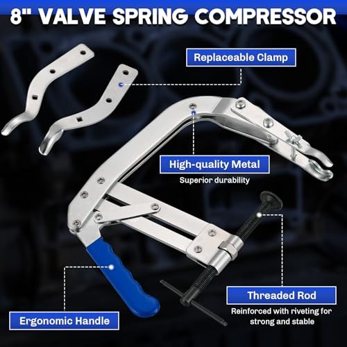 Universal 8-Inch Valve Spring Compressor Tool for Automotive Engine Valve Spring