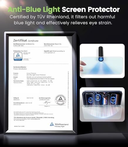 2-Pack Screen Protector iPhone 17,iPhone 17 Pro,iPhone 16 Pro Anti-Blue Light