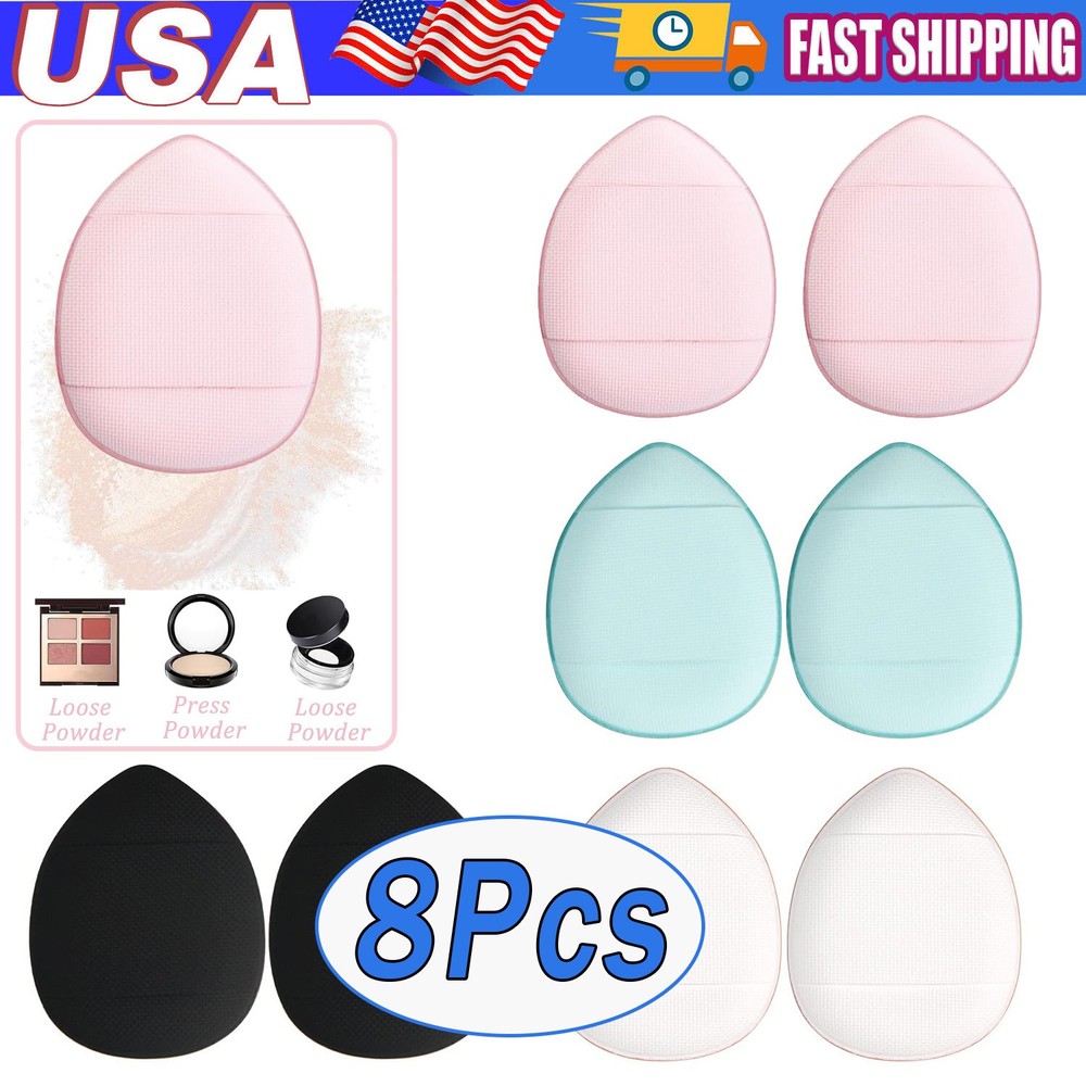 8 Pcs Set Bagged Foundation Sponge Blender Blending Puff Flawless Smooth