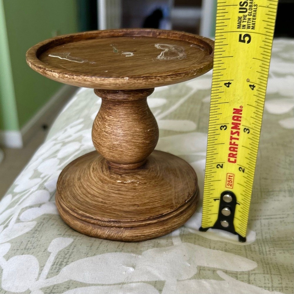 Wooden Rustic Cottagecore Boho Style Uniquely Shaped Candle Holder Display