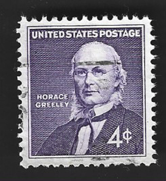 Scott# 1177 4c HORACE GREELY- Journalist with Light Cancel ~ (A-2)
