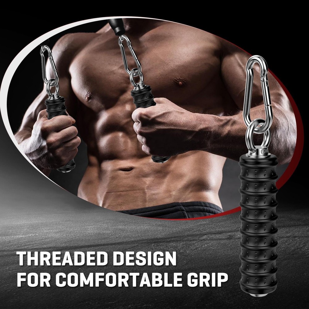LAT Pulldown Grip Cable Machine Attachment, Triceps Exercise Handle Gym Fitne...