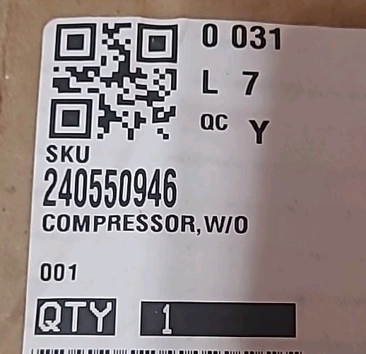 Fridgidaire Compressor 240550946