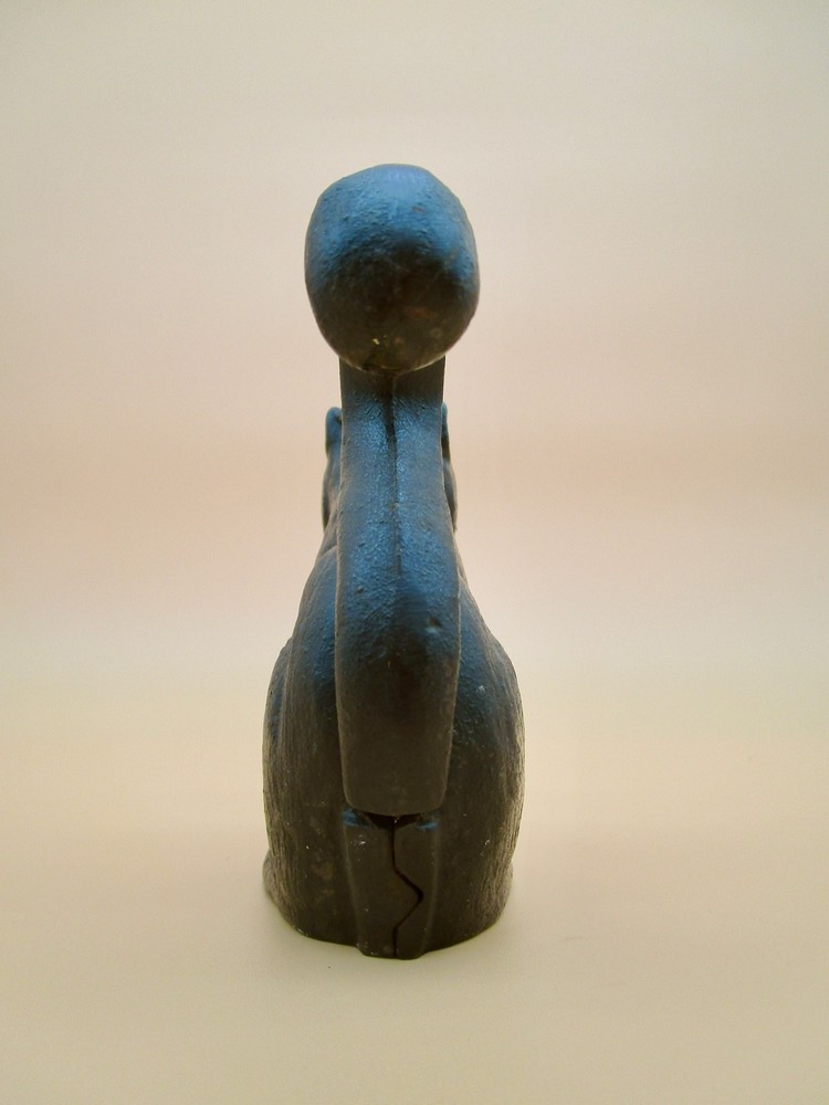 Vintage Cast Iron Squirrel Nutcracker Tail-Up Design Black Heavy Nut Cracker